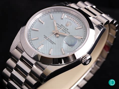 the rolex day-date 40mm in platinum with fluted bezel|rolex perpetual day date platinum.